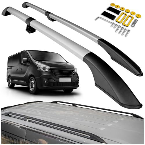 CHROMEMASTER Dachreling Dachträger Kompatibel mit Renault Trafic 3 Long L2 2014+ | Zur Befestigung der Dachgepäckträger, Dachboxen oder Dachfahrradträger | Robuste Konstruktion aus Alu
