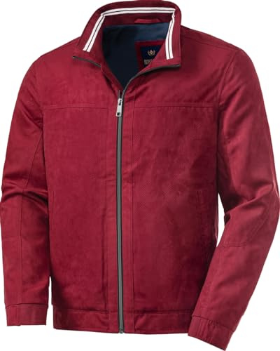 Franco Bettoni Herren Jacke, extraleichte Softvelours-Jacke, Pflegeleichte Übergangsjacke in Lederoptik für Männer, Gr. 48-60