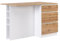 Vente-unique-Kücheninsel mit 6 Schubladen & 4 Ablagefächern aus MDF - Holzfarben hell & Weiß - POMARELA