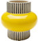Kare Design Vase Calabria, Gelb, Deko Vase, Blumenvase, Porzellan, handgearbeitet, Unikat, 16 cm (H)