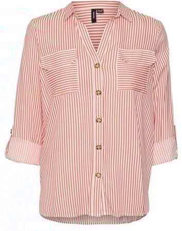 VERO MODA Damen Vmbumpy L/S Shirt New WVN Ga Noos Langarmbluse, Dubarry,M