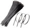 Confezione da 100 fascette in metallo nero resistenti, 4,6 x 150 mm, chiusure affidabili e multiuso per tubi agricoli, tetti e altre cravatte in metallo
