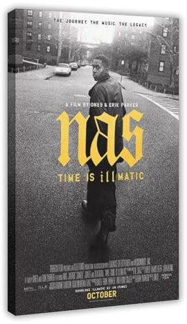 Filmposter Nas Time Is Illmatic, Wandkunst, Dekordruck, Bild Gemälde für Wohnzimmer, Schlafzimmer, Dekoration, 60 x 90 cm