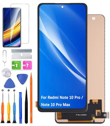 HLYGZX Screen Replacement for Xiaomi Redmi Note 10 Pro TFT LCD Display,for Xiaomi Redmi Note 10 Pro Max TFT Display Touch Screen Digitizer Assembly Repair Parts with Kit