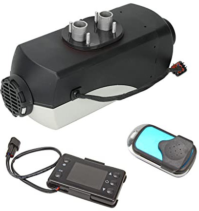 AEJBD Riscaldatore ad Aria e gasolio con Display LCD e Telecomando da 2 kW e 12 V, con Serbatoio da 10 l, per Auto, Camion, Autobus, ECC.