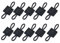 JEYORZY 10 Stück Outdoor Molle Tasche Schnalle,Taktische Weste Gurtband Mit Schnalle,Molle System Rucksack Weste Zubehör,Zubehör(Schwarz)