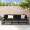 Myheimly 3-TLG. Garten-Lounge-Set Grau Massivholz Kiefer Graues Kiefernholz Dreisitzer-Sofa