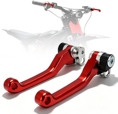 IUVWISN Dirt Bike Kupplung Bremshebel Pivot CNC klappbar klappbar für Surron Sur Ron Light Bee X S LBX Elektro E-Bike Rot