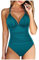 Mon Compte Maillots Une Pièce Femme Col V Ventre Plat Tendance Beachwear Piscine Marque Maillot De Bain Soutien Gorge Intégré Rembourré Outdoor Maillot Bain Vintage 01 Vert Foncé XL