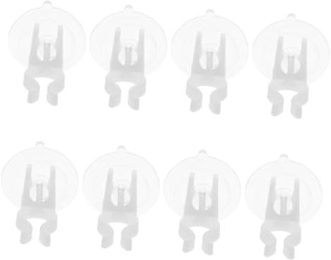 iplusmile 8 Stück Elektrischer Kerzenhalter mit Saugnapf Kerzenhalter für Leuchter Fensterkerzenclips Saugnapfhalter für Fensterkerzen Kerzensaugnäpfe Plastik Transparent