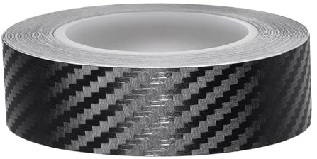Juttzzei Carbon Folie Auto, 19mm x 10M Carbon Aufkleber, PVC Klebeband Auto, Carbon Aufkleber für Auto, Motorrad, Boot und Modellbau (Carbon Schwarz)