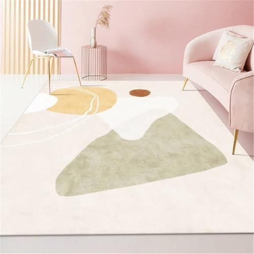 RUGMRZ Auslegware Teppichboden Abstrakte Kunst rutschfest Waschbar Teppich Industrial Mehrfarbig Läufer Flur Wohnzimmer 160X230CM