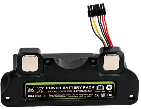 Easekent Batería de Repuesto Li-Ion 14,4V 6000mAh con Carcasa para Cecotec Conga 5090 5490 6090 7090 Robot Aspirador, Módulo de Batería Completo