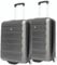 Aerolite 55x40x20 Ryanair Hächstbetrag 2-Rad Leichter Hartschale Bordgepäck Handgepäck Kabinentrolley Reisekoffer Trolley Koffer, 2 x Kohlegrau