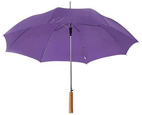 eBuyGB Pack of 6 Automatic Wedding Photographer Parasol Folding Umbrella, Long Umbrella with Stick Handle Rain Stick Umbrella, Umbrella, Colourful - Purple 37 Inch / 94cm Span 84cm Length