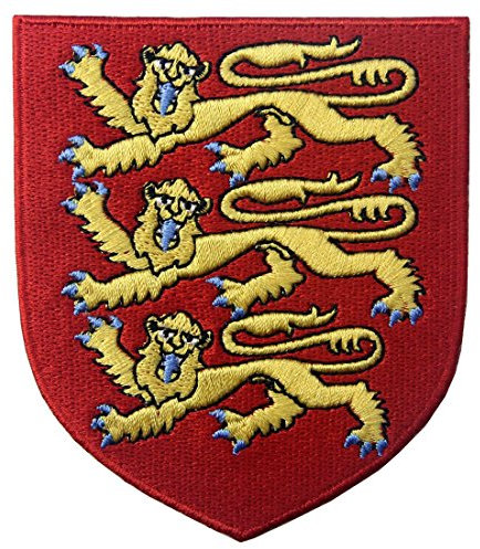 England Königliches Wappen Britischer Löwe Schild Flicken Bestickter Aufnäher zum Aufbügeln/Annähen
