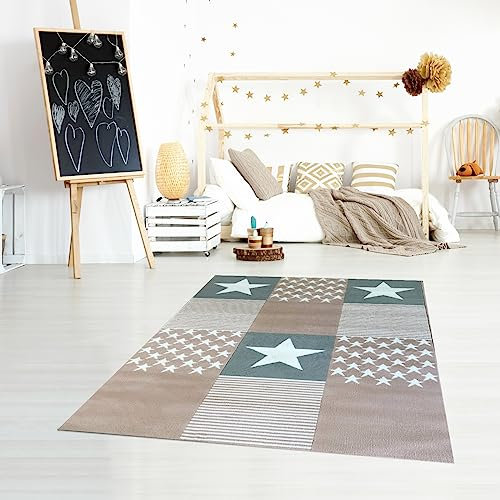LIVONE Kinderteppich Happy Rugs STARWALK 3 rosa/Silbergrau 160x230 cm