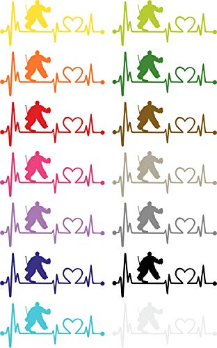 Herzlinien Aufkleber Eishockey Torwart