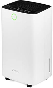 Turbionaire Senso 12 Deshumidificador Antihumedad 12L/24h, Silencioso, Depósito 2L extraible, Habitaciones hasta 22m², Desagüe Continuo, Reinicio Automático, Temporizador, Seca la ropa