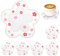 Conisy Dessous de Verre en Silicone pour Boissons, Lot de 6 Mignonnes Antidérapants Lavable sous-Verres (Motif de Sakura Blanc)