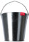 KADAX Eimer, robuster Zinkeimer mit ergonomischem Griff, Ascheeimer mit verstärktem Boden, Kohleeimer mit massiven Wänden, Blecheeimer für Steine, Beeten, Asche, Schüttgut (15L)