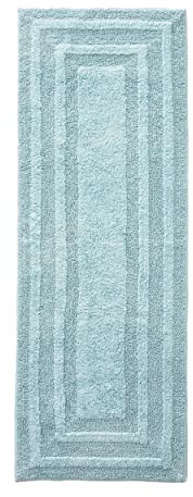 Eddie Bauer - Bathroom Rug, 100% Soft Plush Tufted Cotton Runner Rug, Highly Absorbent, Quick-Dry, and Skid-Resistant Backing (Logan Turquoise, 22 x 60)