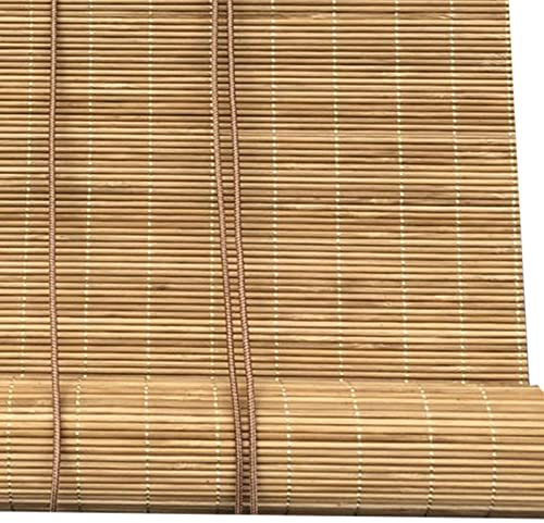 Zhaomi Natürliches römisches Bambusrollo,Retro-Bambusjalousien,Bambusraffrollo mit Haken,Sichtschutz Rollo,Outdoor Bambus ?Raffrollos,Größe kann Angepasst Werden (60 * 80cm/24 * 31in)
