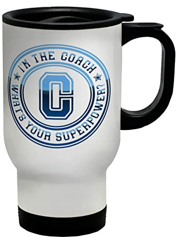 Shopagift I'm The Coach, Whats Your Superpower Sport Travel Mug Cup