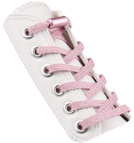 SULPO Lacets chaussures avec fermeture rapide en métal - Lacet elastique adulte et enfant - Lacets elastique plats sans noeuds pour les baskets, converse, sneakers - No Tie Lacets silicone