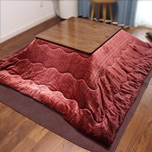 Kotatsu Heiztisch Japanischer Ofentisch Niedriger Tisch Mit Erkerfenster Heiztisch + Steppdecke + Teppich + Heizung/In DREI Tischfarben