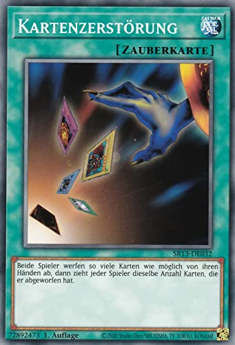 SR13-DE032 - Kartenzerstörung - Common - Deutsch - 1. Auflage - im Set mit Ultrapro Toploader - Yugioh