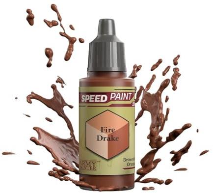 The Army Painter Speedpaint Fire Drake 2.0, Single Modellbau Acrylfarbe 18ml Einschichtige Lackierlösung Für Fantasy Tabletop Miniatures Like Warhammer 40k Figuren und DnD Miniatures
