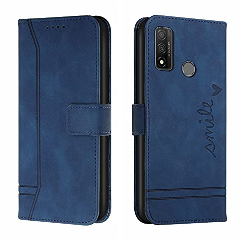 Bravoday Cover per Huawei P Smart 2020, Flip Custodia in Pelle PU Portafoglio Custodia per Huawei P Smart 2020, con Slot per Schede, Blu