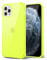 Svanove for iPhone 11 Pro Case Clear, Neon Bright Vibrant Color, Transparent Jelly Protective Silicone Phone Case Design for Women Girly Cute, Thin Slim Fit Soft Flexible TPU Bumper, Neon Yellow