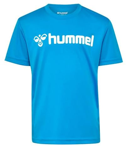 hummel Unisex Kinder Hmllogo Jersey S/S Kids T-Shirt, Diva Blue, 140 EU