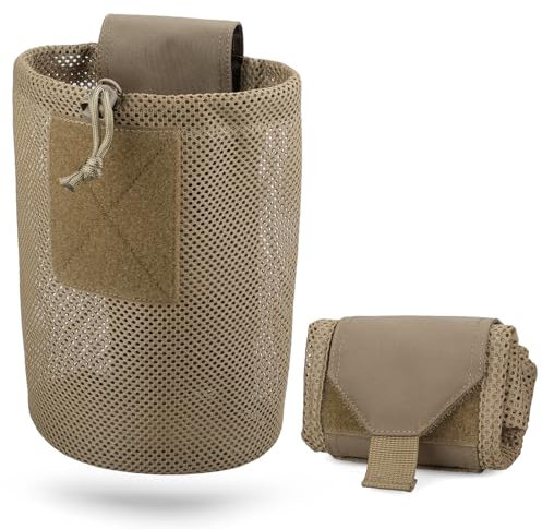 WYNEX Tactical Molle Dump Pouch,Roll-Up Drawstring Magazine Utility Pouch Folding Dump Bag