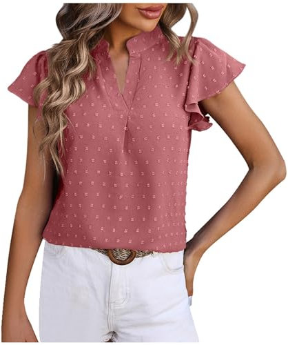 Blusa Elegante Rosa Cipria Magliette Lunghe Larghe Magliette Donna Poco Prezzo Canotta con Schiena Scoperta Canotta Nera Elegante Blusa Color Avorio Magliette Contro La Violenza sulle Donne T Shirt