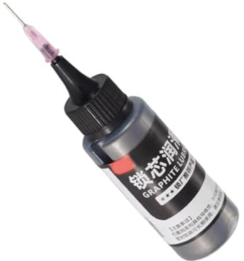 Genérico Lubricante de grafito en polvo, 50 ml - Lubricante multifuncional portátil con tubo de aguja para cerraduras, bisagras, rieles de guía