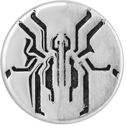 cai Herren Single Ohrstecker Silber 925 rhodiniert Spinne 925/- Sterling Silber 0,7cm oxidiert ohne Stein weiß 274220276