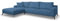 VENASI MÖBEL Ecksofa ohne Schlaffunktion Links/Rechts Sofa L-Form Eckcouch Couchgarnitur Couch Cordstoff (Dunkelblau, Links)