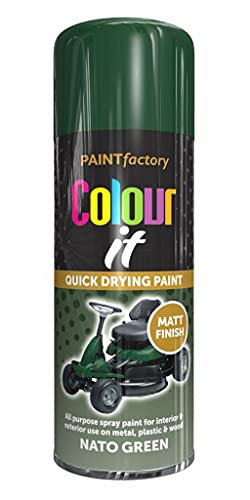 AlezyB - Nato Green 400ml All Purpose Spray Paint | Use on Metal, Wood, Plastic and Multipurpose Aerosol Professional Quality Perfect Finish, for Interior Exterior and Excellent Coverage