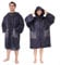 Owntop Handtuch Poncho Erwachsene, Surf Poncho Langen Ärmeln Damen Herren, Schnell Trocknendes Badeponcho mit Reißverschluss für Strand Camping Dusche Pool Zuhause - Blau L
