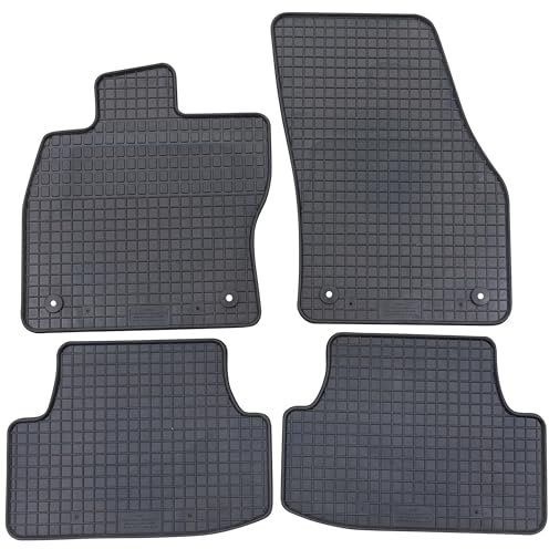 PETEX Passform Gummimatte für Cupra Ateca ab 03/2018, 4-teiliges Set, PKW Auto Fußmatte, schwarz, robust, wetterfest
