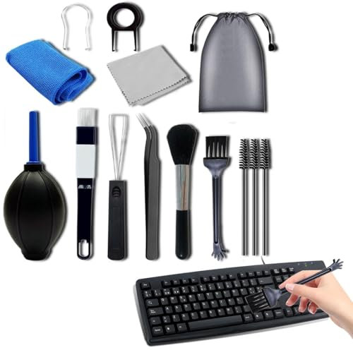 Vbnuyhim Reinigungsset für Laptop, Tastaturreinigung mit Bildschirm-Reinigungstüchern | Mechanisches Tastatur-Reinigungswerkzeug, Reinigungsset kompatibel mit