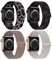Fullmosa 4 Pack Correa Compatible con Apple Watch 44mm 46mm 45mm 42mm(Series10) 49mm, Correa Nylon Elástico Deportiva de Repuesto para iWatch Series SE/10 9 8 7 6 5 4 3 /Ultra para Mujeres y Hombres