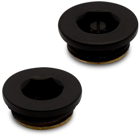 Bleed Valve & Blanking Plug Set for Radiators & Towel Rails - Black