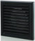 Ede Groups 155 x 155 mm Louvre Wall Vent Cover Grille 100mm Round - 4 Inch for Extractor Vent Cover, Air Vent Cover, Bathroom Extractor Fan or Dryer Ventilation (Black)