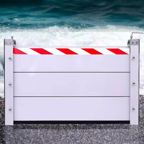 KV-OOGG Burlete puerta garaje barrera anti inundaciones Presas De Puerta De Garaje Barrera Contra Inundaciones, Reutilizable Al Aire Libre Barrera De Control De Inundaciones Con Cinta Reflectante, Def