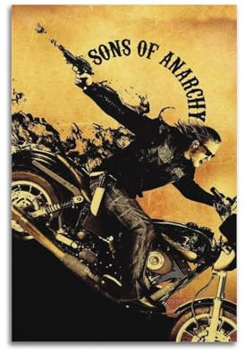 GOUYOONL Filmposter Sons of Anarchy, dekoratives Gemälde, Leinwand, Wandposter und Kunstdruck, moderne Familienschlafzimmer-Dekoration, Poster, 20 x 30 cm, 20 x 30 cm