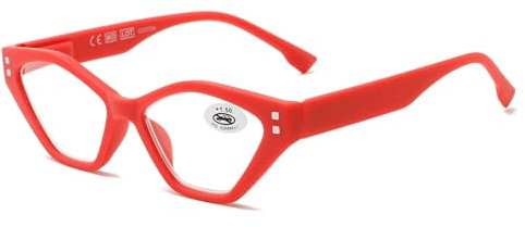 NEW VISION Lesebrillen, Blaulichtfilter Brille Herren, Blaulichtfilter Brille Damen, NV1539-B (ROT, 2, Dioptrien)